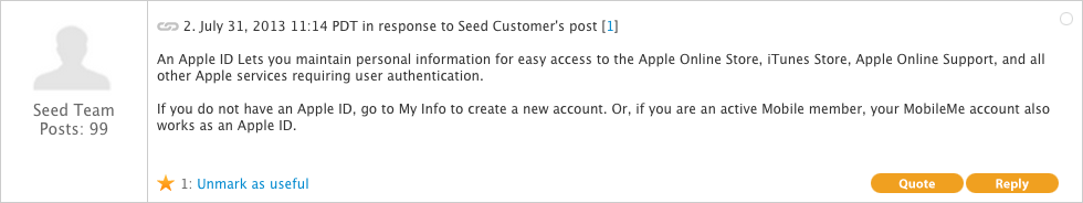 A post marked as useful